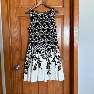 Black and white party dress - with POCKETS! Size 10